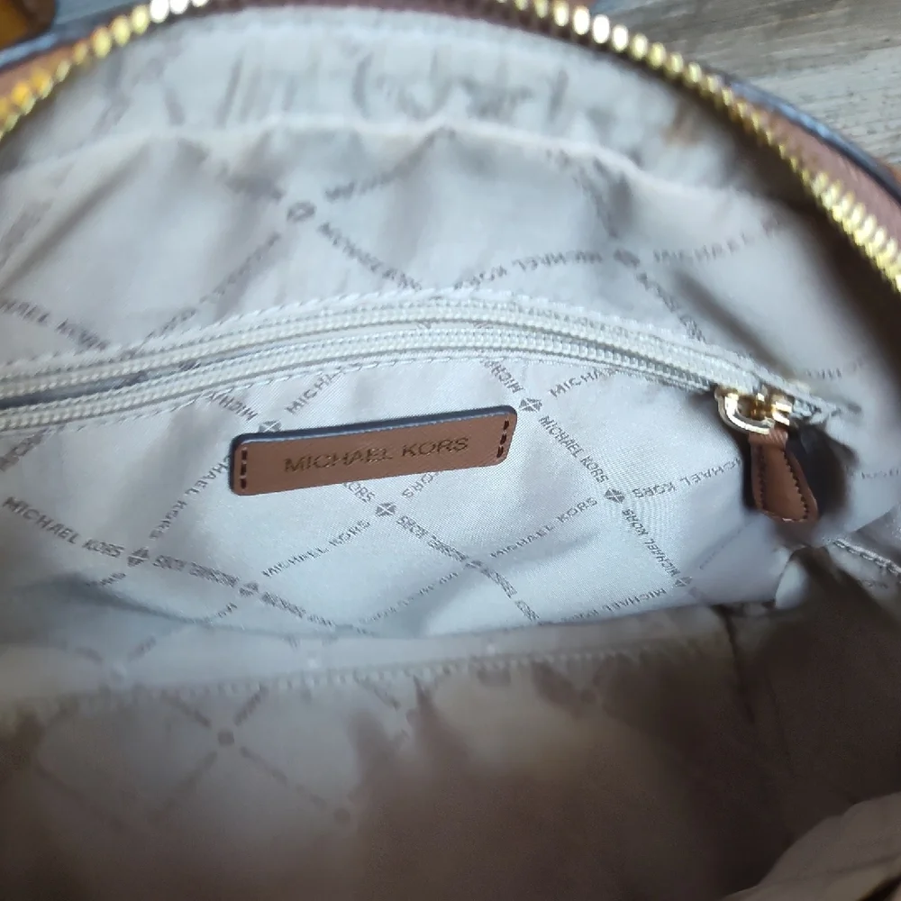 Michael Kors Brown Satchel with Gold Hardware